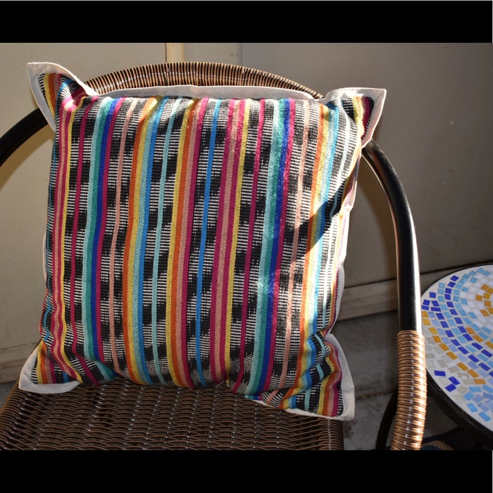 ✨ Colorful Hip Throw Pillow Boho Tribal Pattern